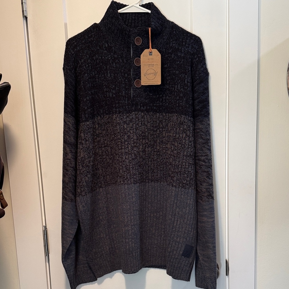 Weatherproof Men's Military Inspired Mock Sweater Size XXL